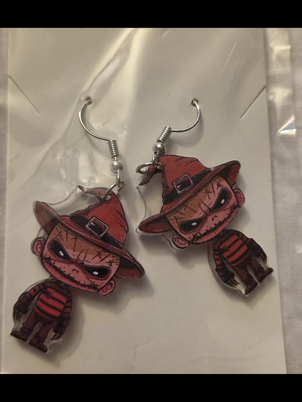 Horror Movie Character Dangle Earrings - New In Packaging